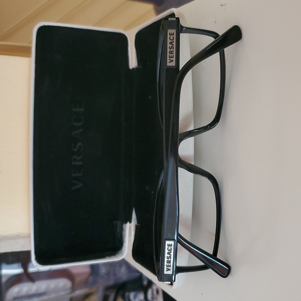 Versace Black Rectangular Eyeglasses - image 4